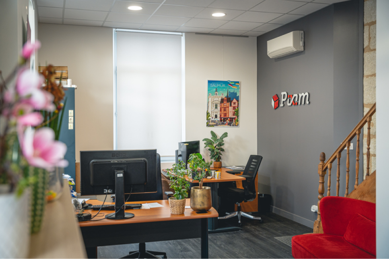 Un bureau de Pixim Communication à Saumur, où se déroulent les rendez-vous du coaching